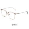 Danyang Fashion Tea-Colored Women's Large Face Myopia Pure Titanium Eyeglass Frame F15838L