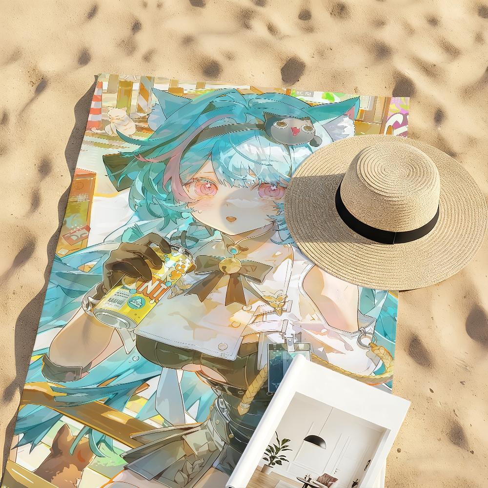 Mint Game Neverness to Everness Towel Sports Quick Dry Travel Camping Gear Sandproof Soft Light Large Beach Towel