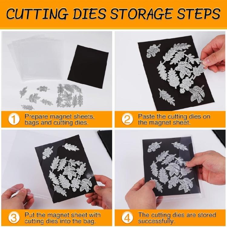 20 Pcs Magnetic Plate Cutting Dies Storage Bag Magnetic Sheets Stamp & Die Storage Pocket Die Storage Bag