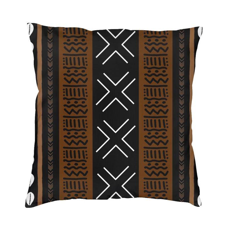 African Safari Mud Cloth Cushion Covers Sofa Living Room Tribal Ethnic Bohemian Motif Square Throw Pillow Cover 40x40cm