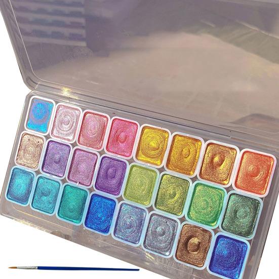 

Набор акварельных красок 20/24 цветов, бесшовное смешивание, высокая прозрачность, тонкое распределение пигмента, натуральная смола, портативная палитра D