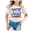 Instagram Girls NEW YORK Fashion Text Print Short Sleeve Summer Dress for Kids Kids Clothes Summer polyester fabric