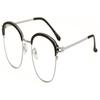 Men's and Women's Gold-rimmed Black Point Glasses