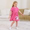 Girls' Short-Sleeved Dress 2025 Summer New Style Pure Cotton Fashionable Little Girl Casual European and American Children's Clothing Princess Dress