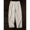 Heavy and Rare! Antibacterial 100/Linen! Italian Order High End Men's Spring and Summer Breathable Loose Casual Trousers