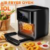 10L Digital Air Fryer Oven 1700W Low Fat Healthy Touch Panel Control Oil Free Black