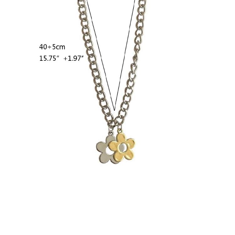 Flower Pendant Choker Pendant Necklaces Alloy Pendant Jewelry Y2k Accessories