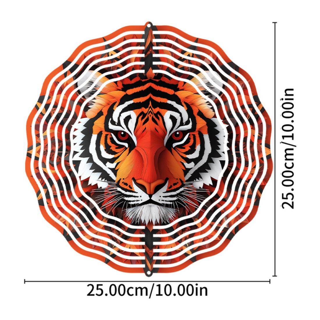 

Красный Тигр 3D Ветряной Спиннер - Металлическая Подвесная Ветряная Мельница для Декора Сада и Двора, Батарея Не Требуется 01A