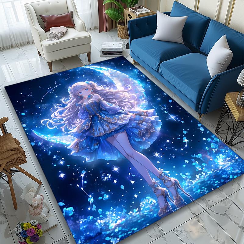 1pc Office Carpet, Cardcaptor Sakura Angel Chair Rug, Living Room Printed Area Rug, Home Chair Floor Mat