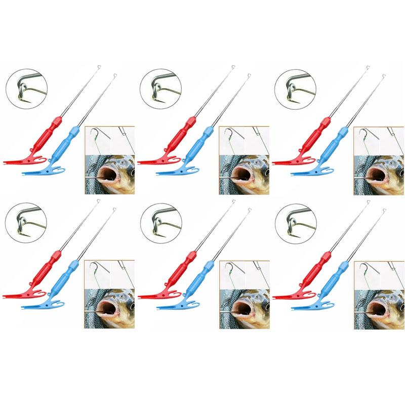 New 3 in 1 Fishing Hook Removal Fly Nail Knot Tying Tools Detacher Security Extractor Quick Knot Tackle Disgorger Steel
