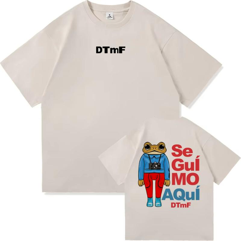 DTMF Debí Tirar Más Fotos Bad Bunny T Shirt Fashion Women Retro Funny Frog Tshirt Unisex DeBÍ TiRAR MáS FOToS Cotton Tees Shirts