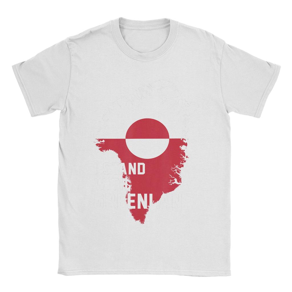 Herren I Stand with Greenland Unterstütze die Grönländer T-Shirts Baumwollkleidung Vintage Kurzarm-T-Shirt Übergröße T-Shirt