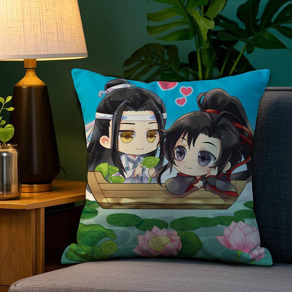 M-Mo D-Dao Z-Zu S-Shi Pillow Case Sofa Living Room Bedroom Double-sided Printing Square Cushion Nap Time Cushion Cover