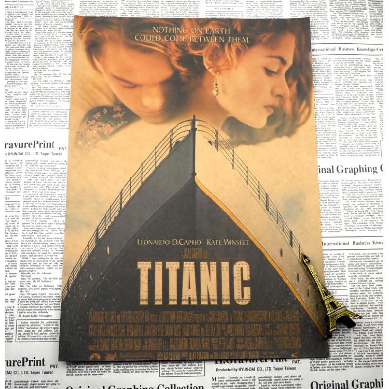 Titanic Retro Kraft Paper Poster for Bedroom or Bar Decor
