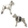 Boxer, German Boxer II  - Silver-plated Dog Brooch, Elegant Pin, Jacket Lapel Decoration by Brand