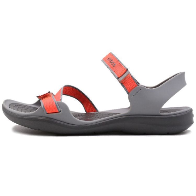 Crocs Swifwater Webbing Outdoor Casual Sandals Women Sandals Red Gray 204804-6PK