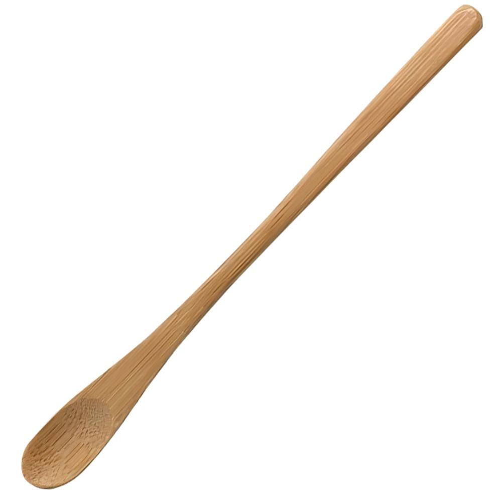 10 Pcs Bamboo Spoon Long Handle Mixing Milk Reusable Coffee Stirring Dessert Small Salt