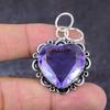 Natural Pink Amethyst Gemstone Handmade 925 Sterling Silver Pendant 1.77" C4g21