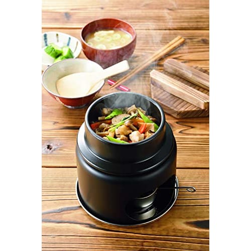 PEARL METAL Kamameshi (Japanese-style Kamameshi) Set with Stove, 1-cup Capacity, Ceramic, Japanese Kaiseki Style, HB-5223