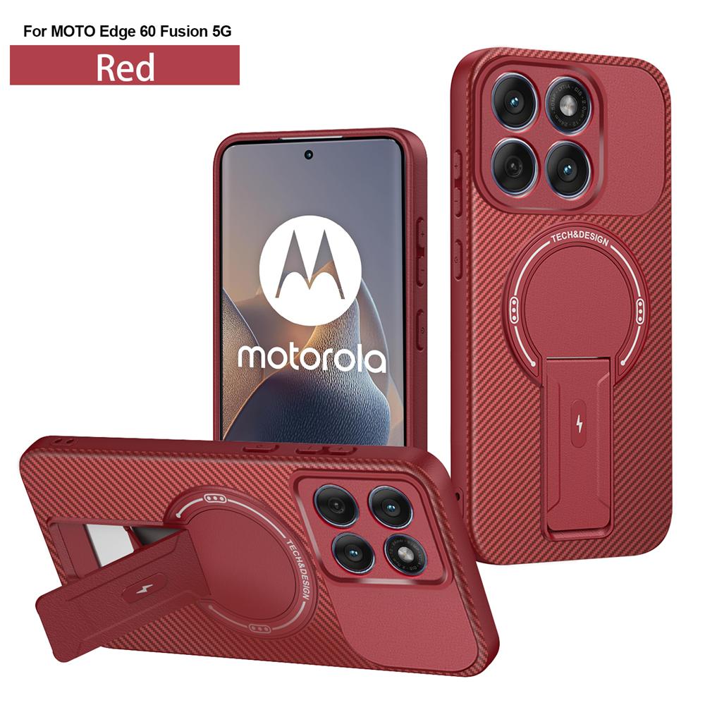 Luxury Armor Shockproof Magnetic Bracket For Magsafe Case For Moto Edge 60 Fusion 5G Stand Holder Cover For Edge60 Fusion