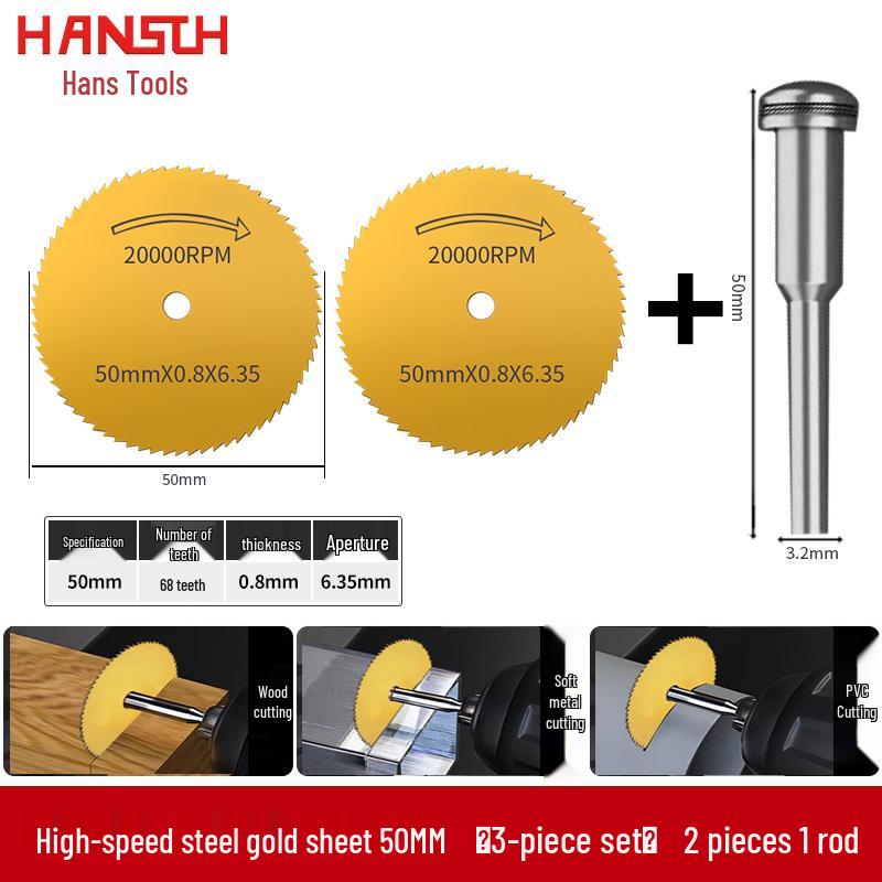 Hochgeschwindigkeitsstahl-Kreissägeblatt-Set für Holzbearbeitung und Metall-/PVC-Schnitt