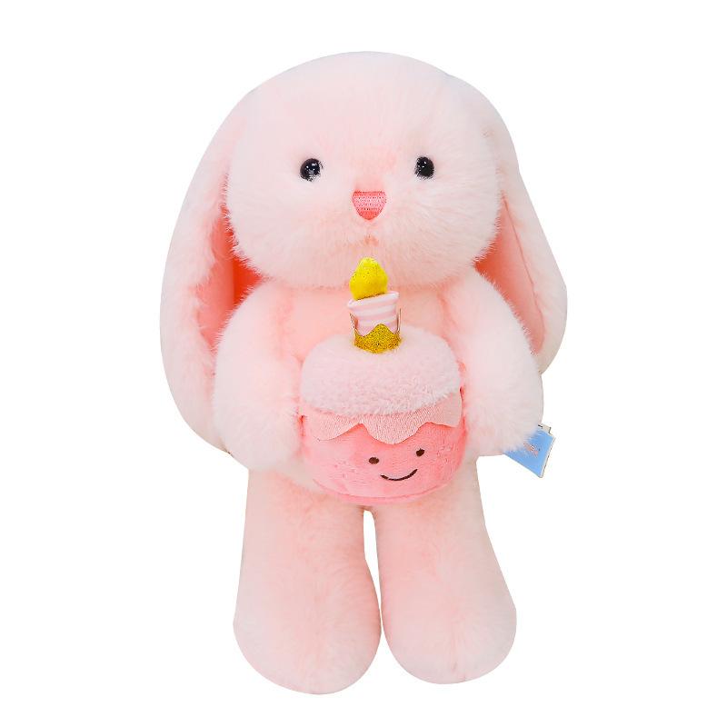 Cute Rabbit Plush Toy Big-Eared Rabbit Doll Grab Machine Doll Throw Pillow Doll Birthday Gift