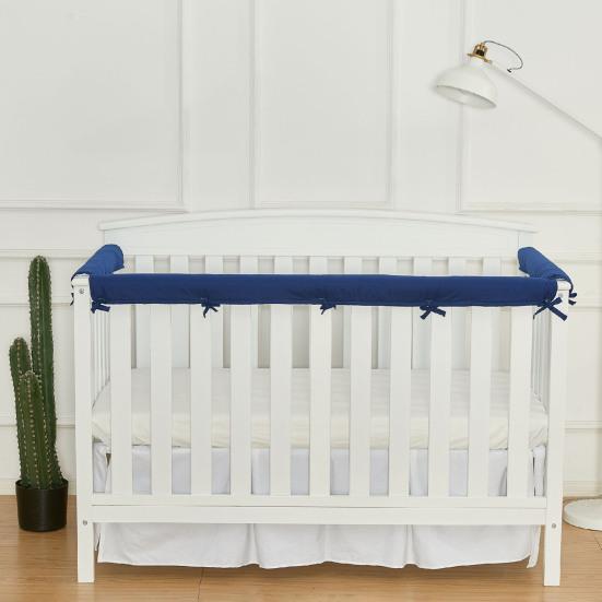 3Pcs Bumper Strip Crib Edge Protector Thick Padding for Baby Head And Teeth Protection Soft Baby Crib Teething Rail Guard Cover Baby Nursery Bedding