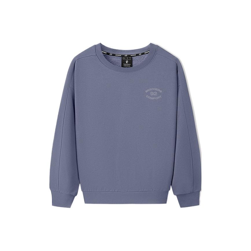 Skechers Sport Alliance Series Fashion Comfortable Simple Versatile Solid Color Sweatshirt Unisex sweatshirt L325U025-05WB S