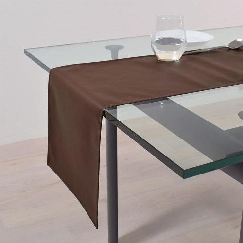 STYLE Decor Table Runner, Laminated, Waterproof, Scandinavian Style, Table Centerpiece, 130cm, Wipeable, Solid Brown, W2703410