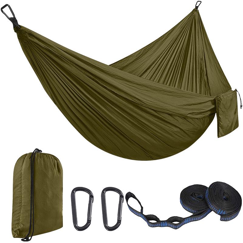 Portable Nylon Parachute Camping Hammock Swing Chair (Single/Double)