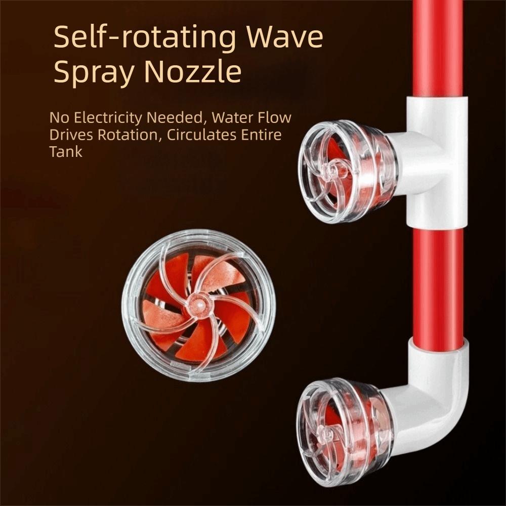 Transparent Auto-Rotating Fan Kit Rotary Type Aquarium Wave Maker Nozzle Aquarium Application