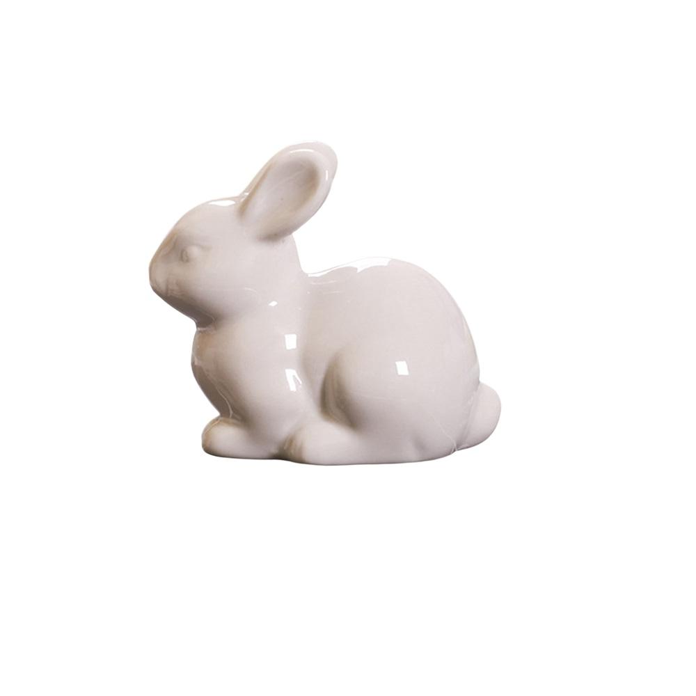 

Милая миниатюрная фигурка кролика, украшение для дома, фигурка животного, поделка для детей, девочек, мальчиков, подарок на вечеринку, пасхальное украшение в виде кролика