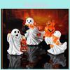 Halloween Ghost Pumpkin Figurine With Resin Craft For Holiday Decor And Party Gifts