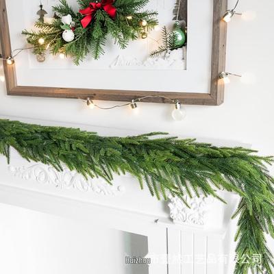 North American Christmas Artificial Pine Needle Rattan Garland