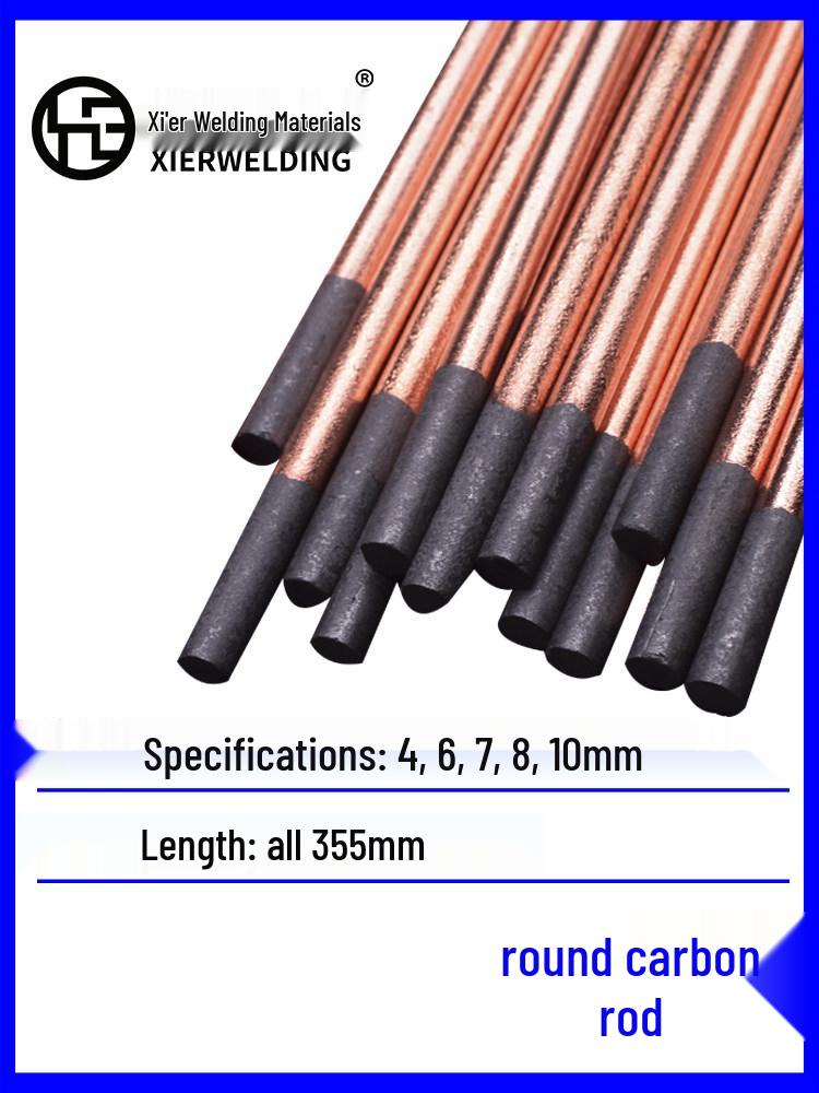 High-Temperature Resistant Carbon Arc Gouging Rod Electrode: 8mm/10mm Graphite Round and Flat Rod