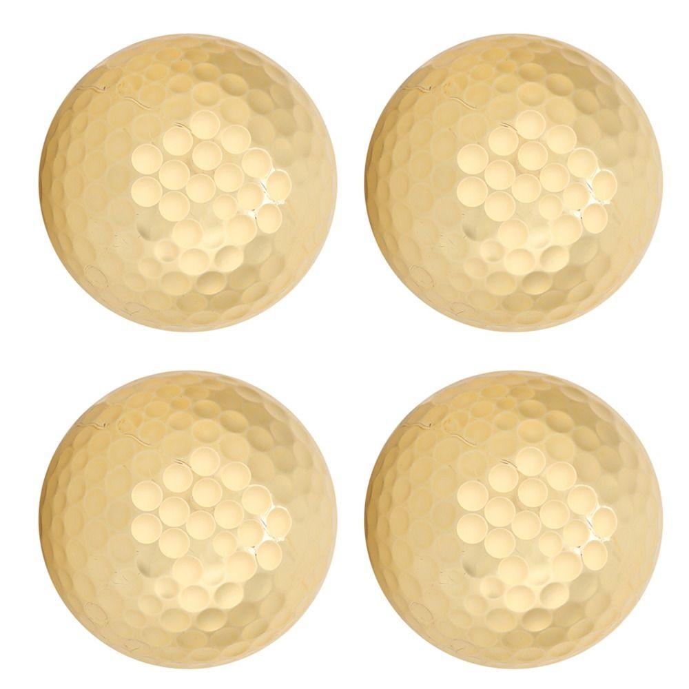 High Visibility Golden Golf Balls Golden Plating Gold Plating Golf Ball  Golf Clubs