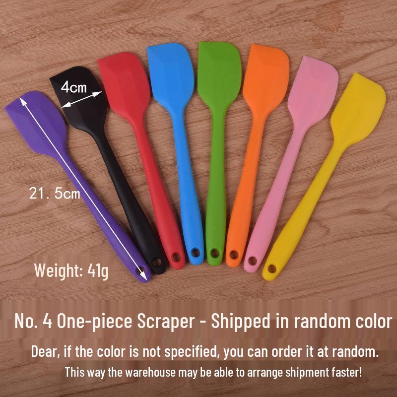 All-in-One Transparent Silicone Spatula for Mixing, Scraping, and Baking