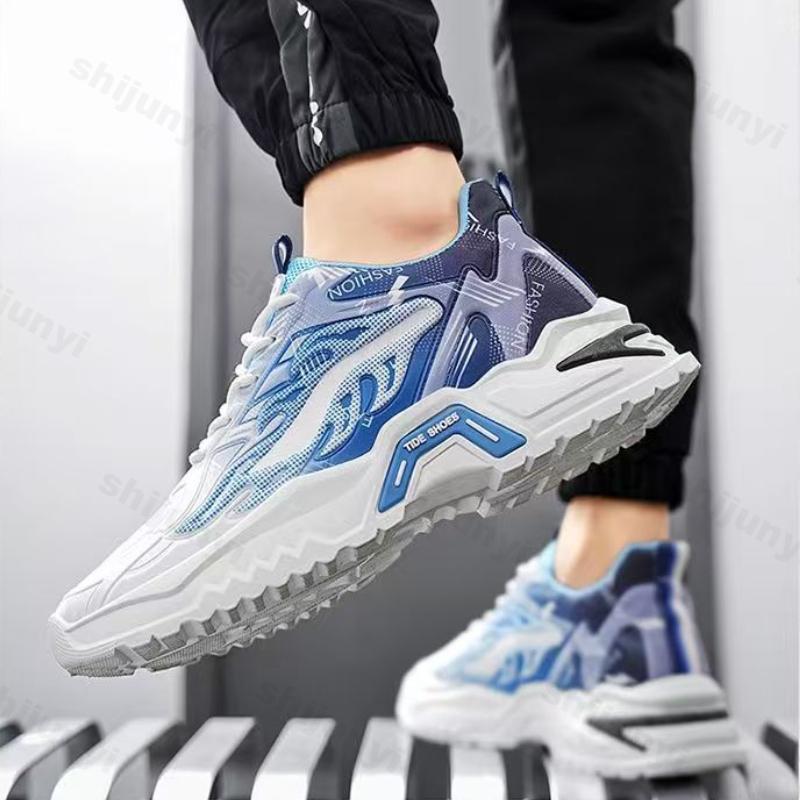 Baskets Homme Respirantes Tendance 2025 Automne Nouveauté Augmentation de la Hauteur Mode Plateforme Chaussures Décontractées Lacées Antidérapantes Chaussures de Running Outdoor