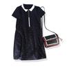 Just Elements Elegant Small White Collar Short Sleeve Dress