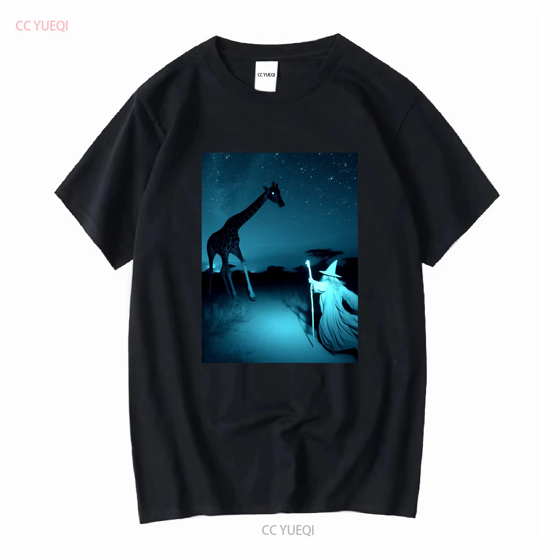 

Wizard vs Giraffe Night FighT T Shirt long or short sleeves vintage Washed Top For Everyday Wear homme Slightly Breathable 4XL