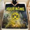 Custom Name,BVB Printed Flannel Blanket, Soft Throw for Bedroom Sofa, Washable, Christmas Present, Great Gift.