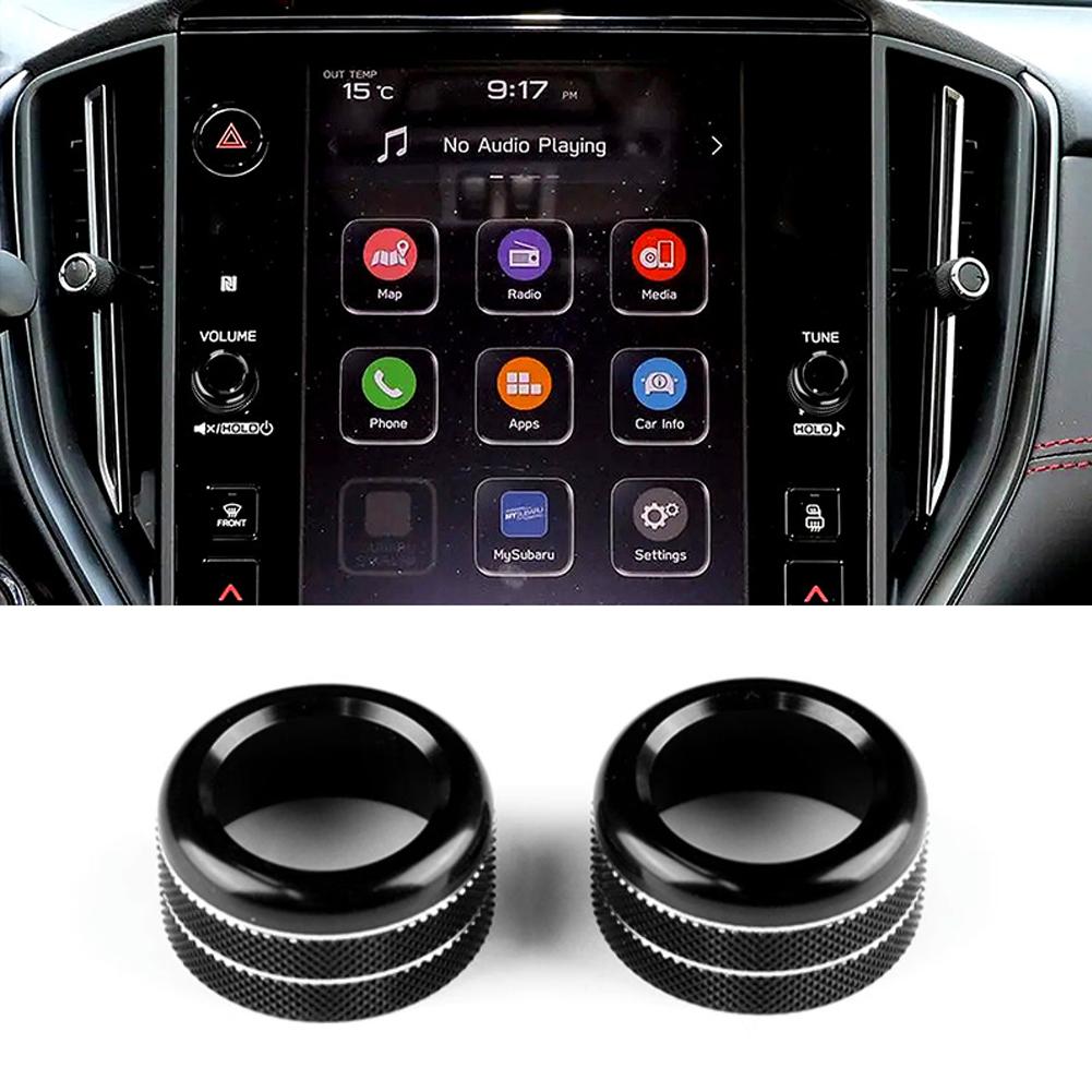 Car Sound Audio Volume Knob Button Rear Mirror Control Knob Ring Trim Interior Ring Decoration For Subaru Crosstrek 2024