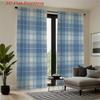 Set Of 2 Elegant Plaid Curtains Polyester Window Decor Living Room Home Curtain Light Blocking For Area Made With Rod Pocket