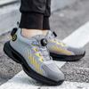 Rotating Button New Safety Shoes Men Anti-smash Anti-puncture Work Shoes Fashion Men Sport Shoes Security Protective Boots Men
