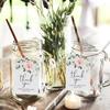 50pcs Floral Gift Tags Thank You For Celebrating With Us Paper Tag Wedding Bridal Shower Birthday Party Decoration Favors Supply
