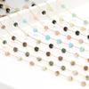 1 Meter Cylinder Natural Stone with Stainless Steel Chains for DIY Jewelry Making Necklace Findings Bracelet Components Supplies