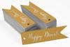 Inkdotpot Pack Of 100 Happy Diwali Favor Paper Tags Craft Real Gold Foil Hang