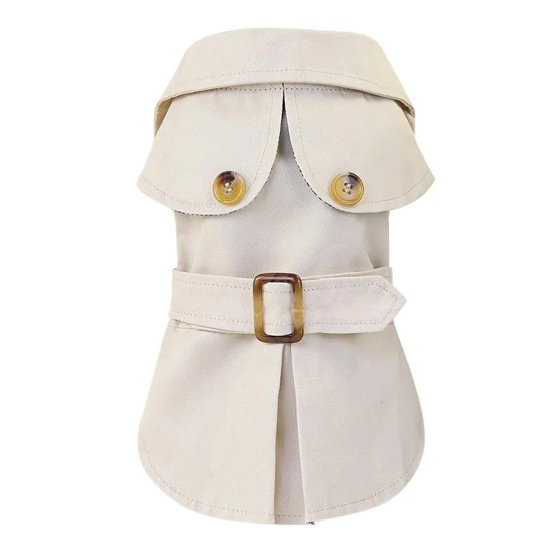 Dog Coat Trench Pet Jacket Podzim Zima Oblečení pro psy pro malé psy Yorkie Dekor na opasek Kostým štěně Kočka Kostým pudla Čivava