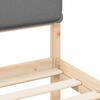 Bed Frame with Padded Headboard Light Grey 80 x 200 cm