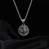 Basketball Pendant Men's European and American Titanium Steel Necklace Jewelry Sports Pendant Jewelry